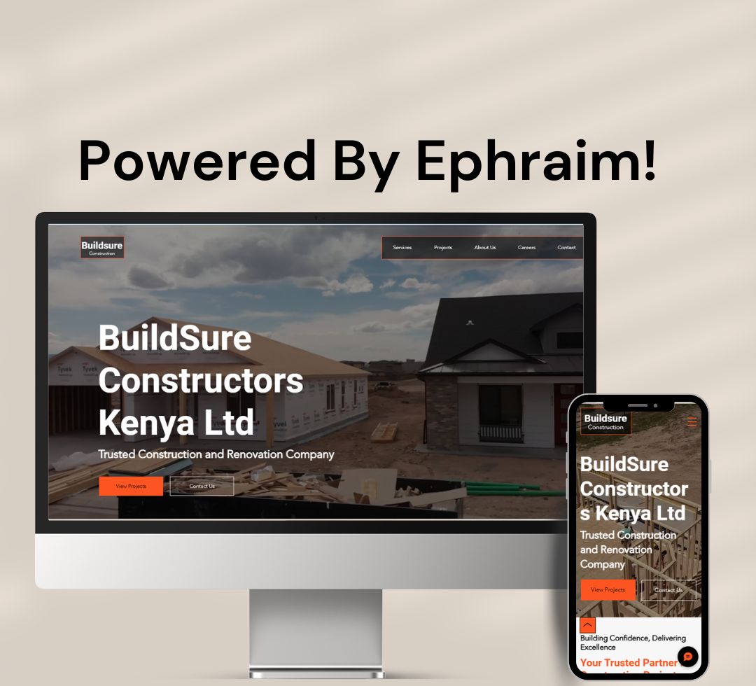 BuildSure construction website project by Ephraim Mutwiri
